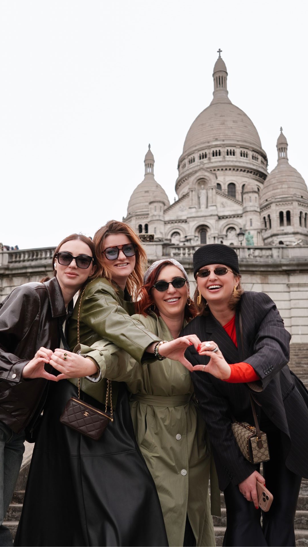 Friends at Sacré-Cœur representing the Paris Video Experience.